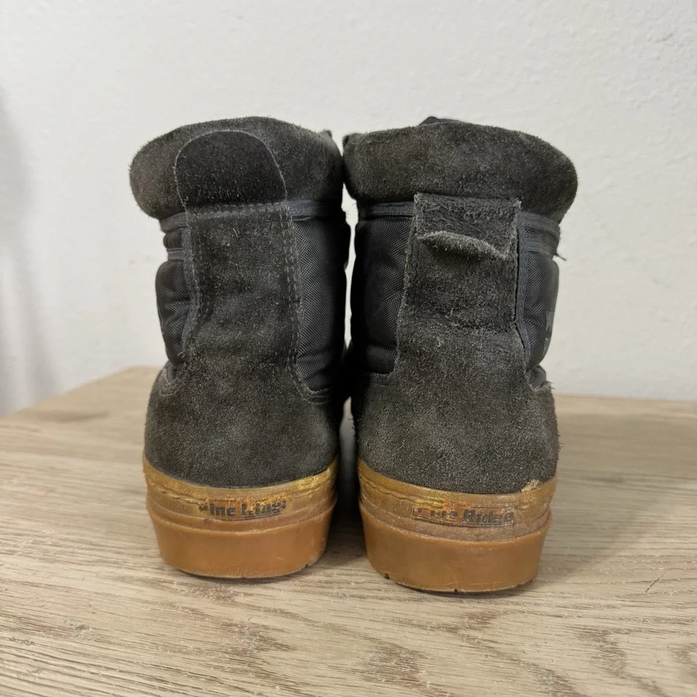 Pine Ridge‎ Gray Suede and Nylon High Top Gum Sole Sneakers Mens Size 10